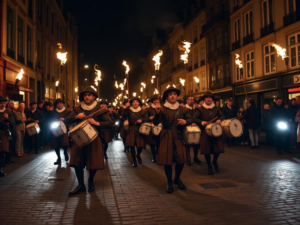 Tambours et fanfares du cortège de l’Ommegang