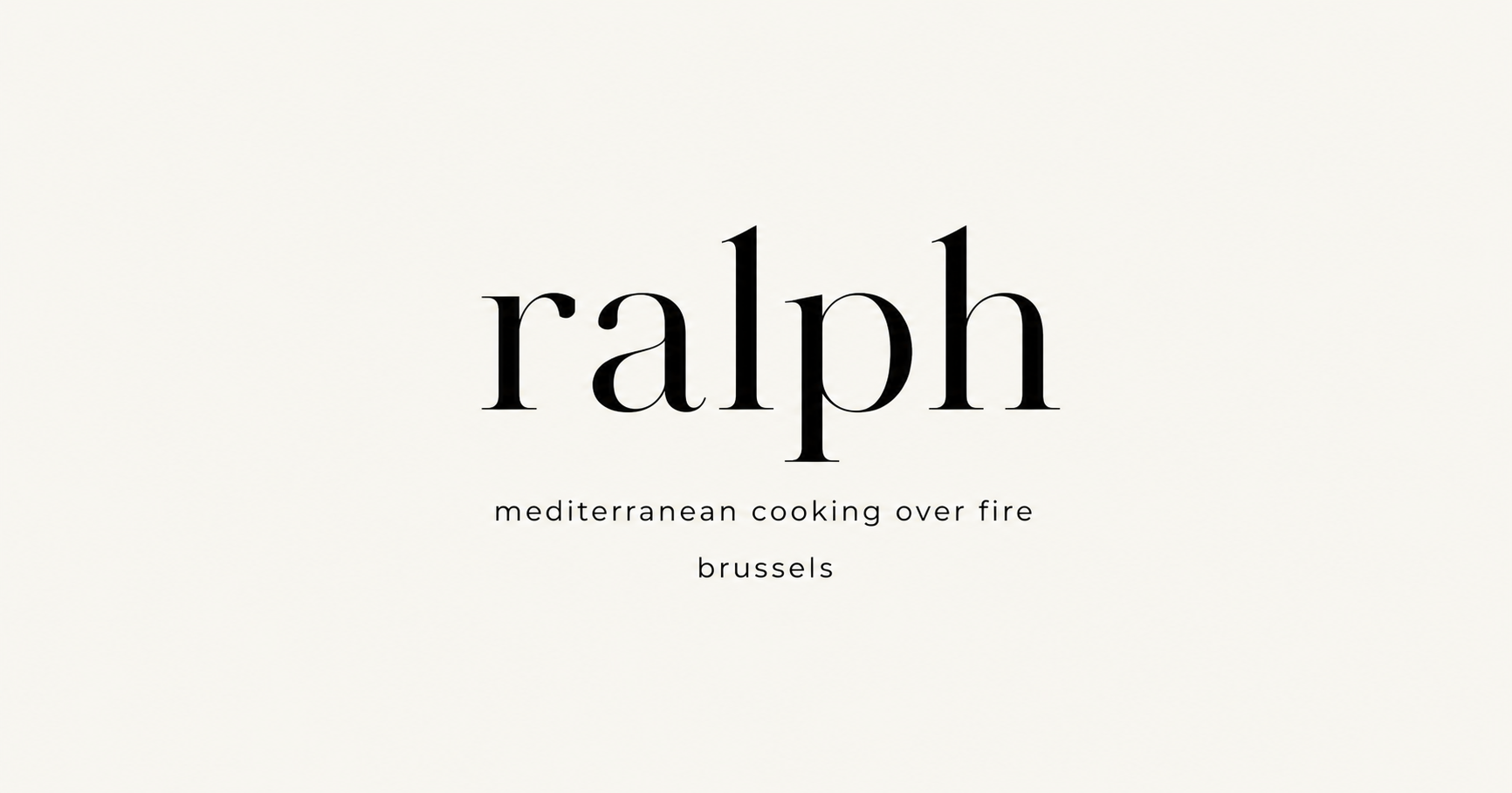 Logo officiel de Ralph Brussels — mediterranean cooking over fire
