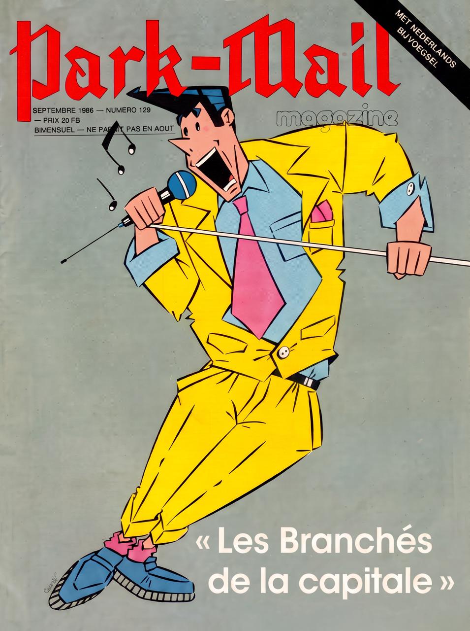 Couverture du magazine Park-Mail n°129, septembre 1986, avec le titre « Les Branchés de la capitale »