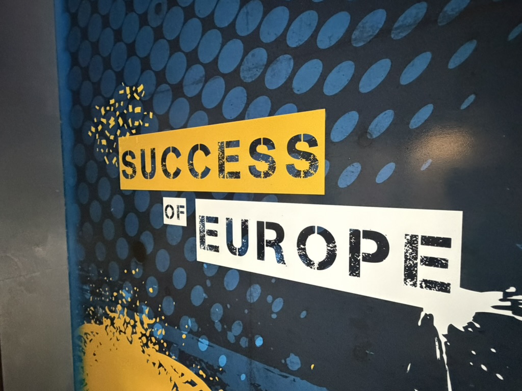 Le mur « Success of Europe » de l’exposition Spirit of Europe