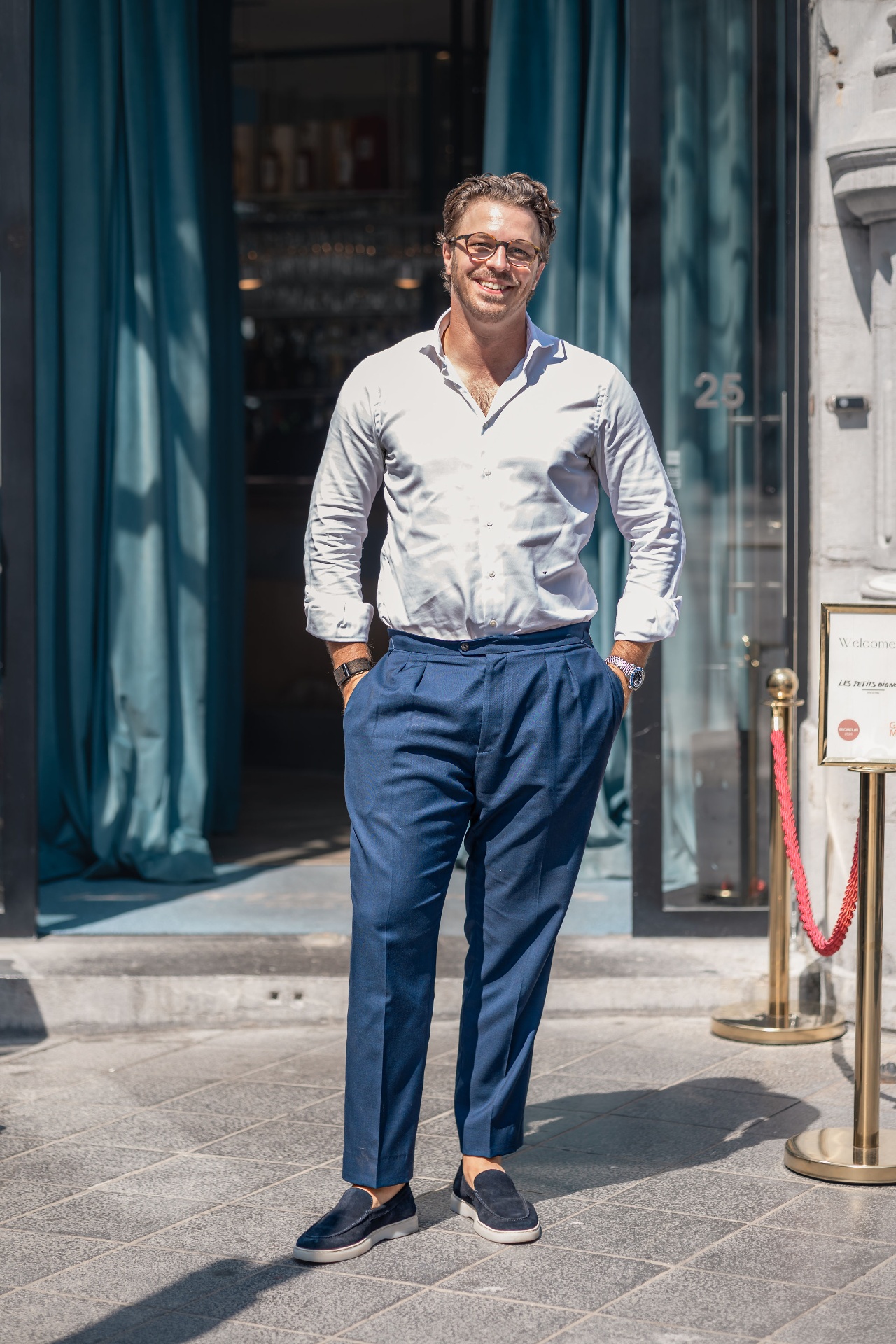 Portrait de Thomas, chef-patron des Petits Oignons, restaurant bistronomique du Sablon à Bruxelles
