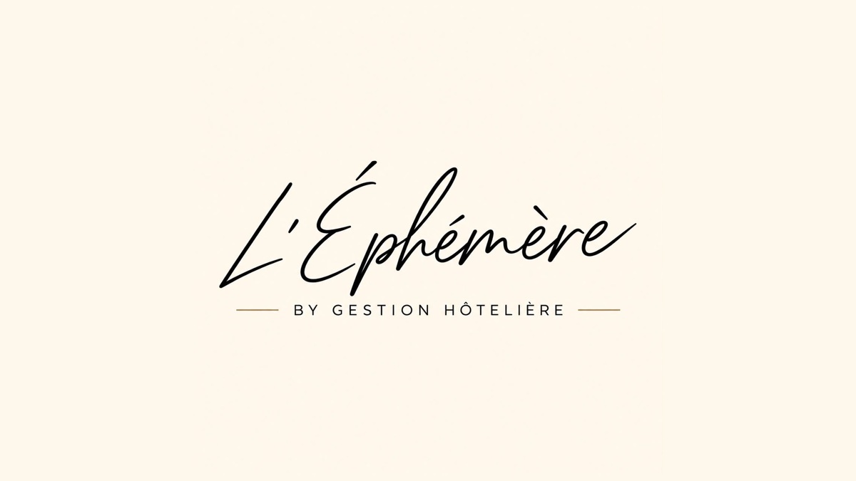 L’Éphémère in Namur: four culinary evenings created by HEPN students Official L’Éphémère by Gestion Hôtelière logo, unchanged on a light background.